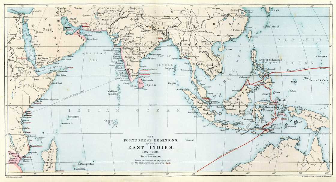 Antique Map of the Portuguese Empire