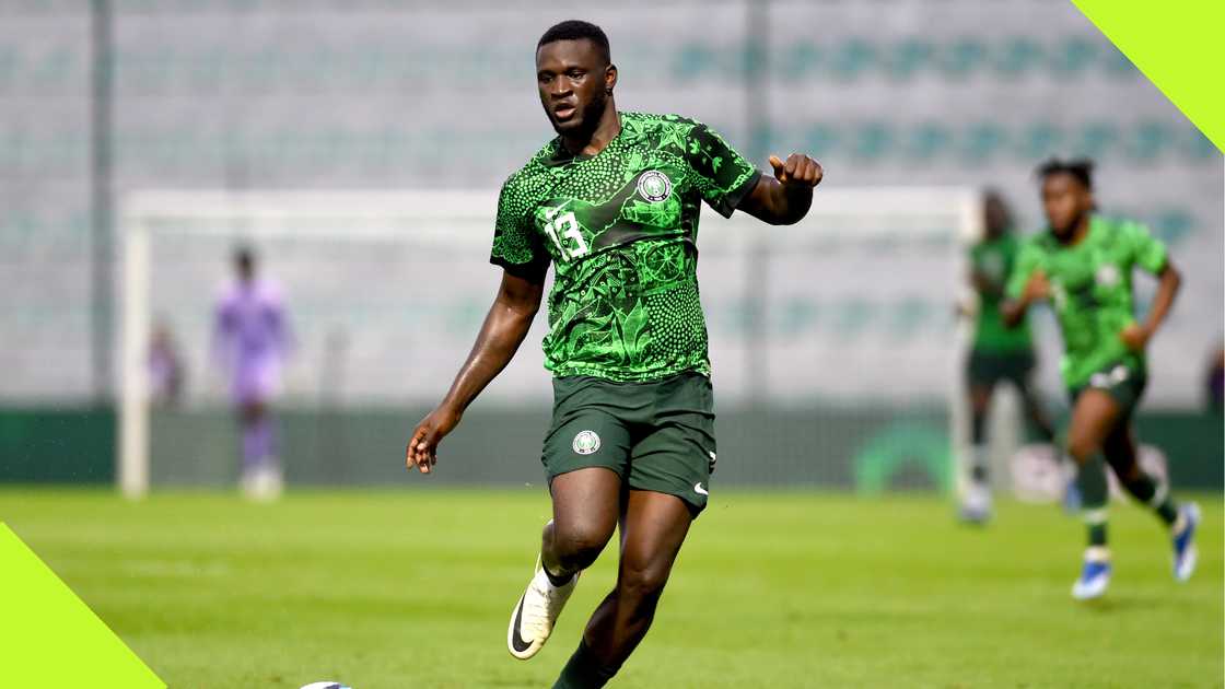 Victor Boniface in action for the Super Eagles