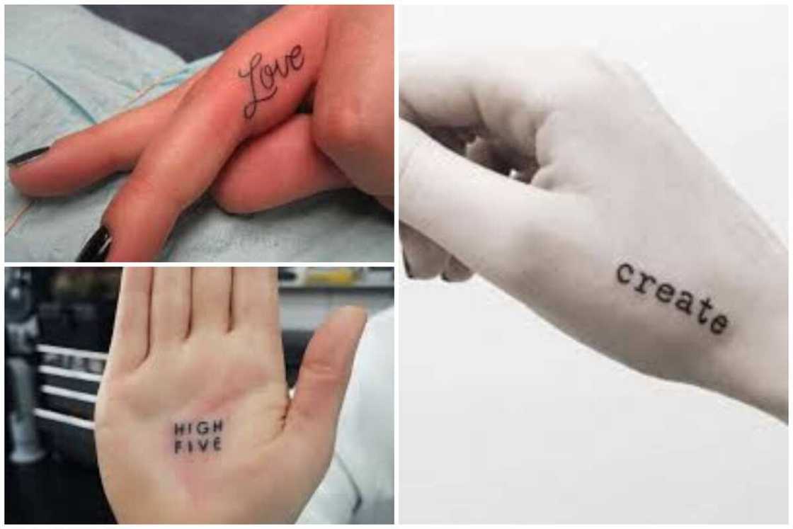 small hand tattoo