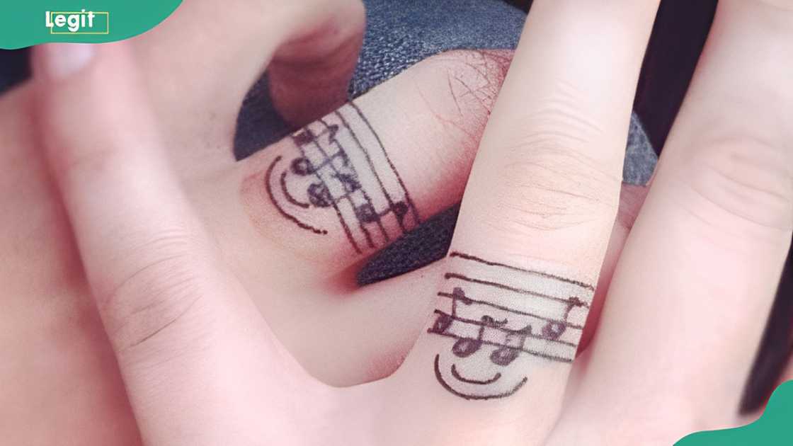 Musical notes tattoo