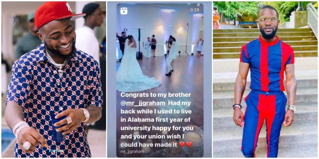 Davido and school friend Davido and school friend