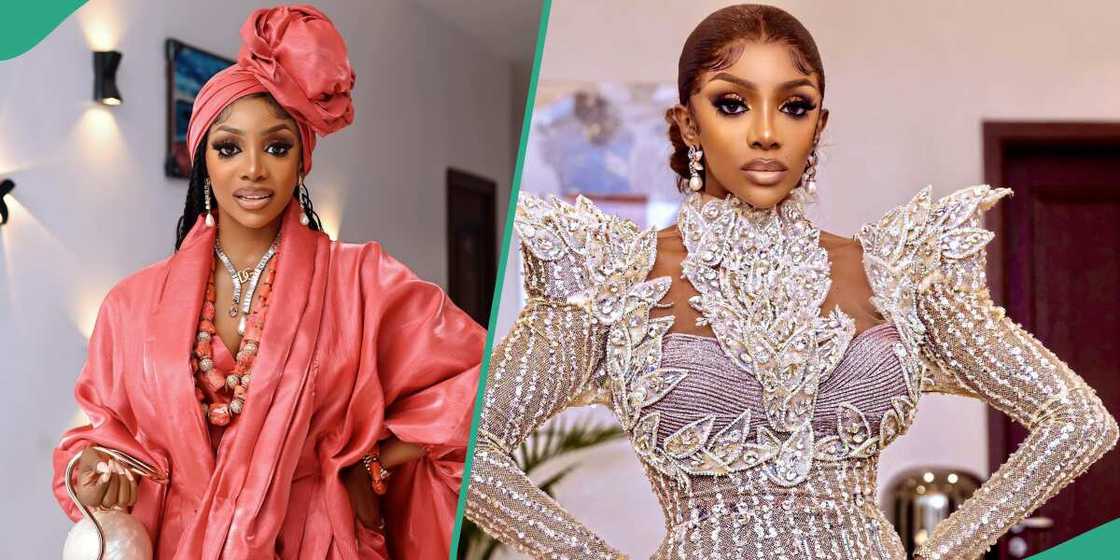 Chioma Goodhair slays in gold dress Chioma Goodhair slays in gold dress