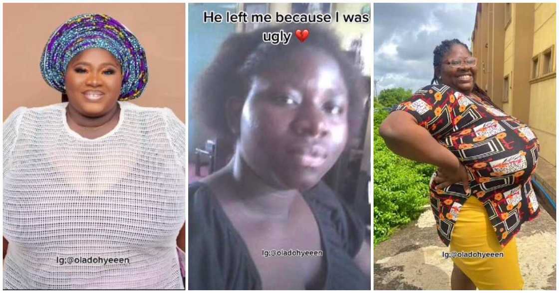 Nigerian lady with bigger busts, lady flaunts transformation, lady flaunts new look