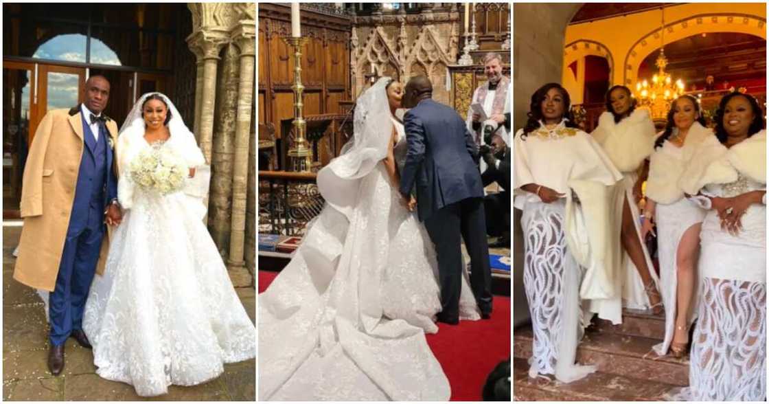 Photos of Rita Dominic and Fidelis Anosike's white wedding