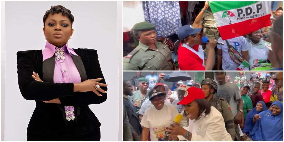 Funke Akindele, Funke Akindele during her campaign rally