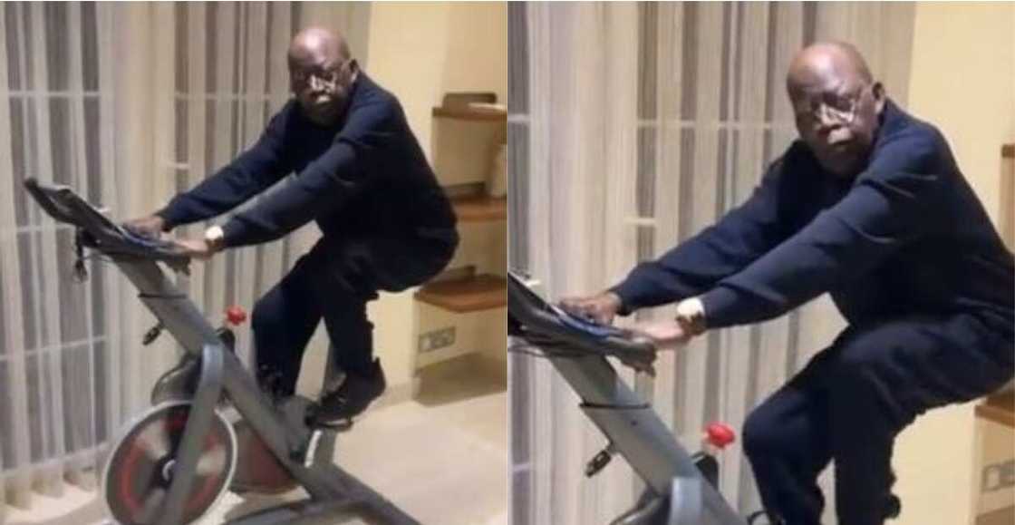 Tinubu doing excercice Tinubu doing excercice