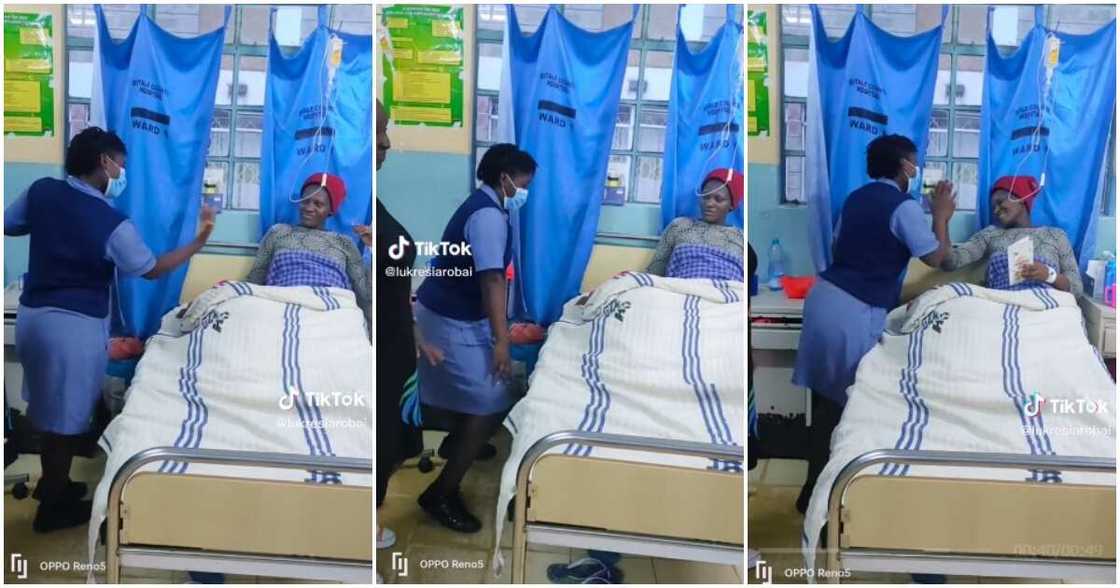 Lukresia Robai, dancing nurse, nurse dances for her sad patient