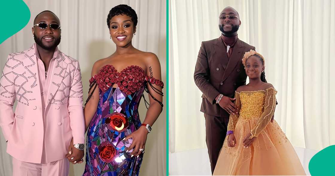 Hailey Adeleke takes a picture with Chioma and Davido. Hailey Adeleke takes a picture with Chioma and Davido.