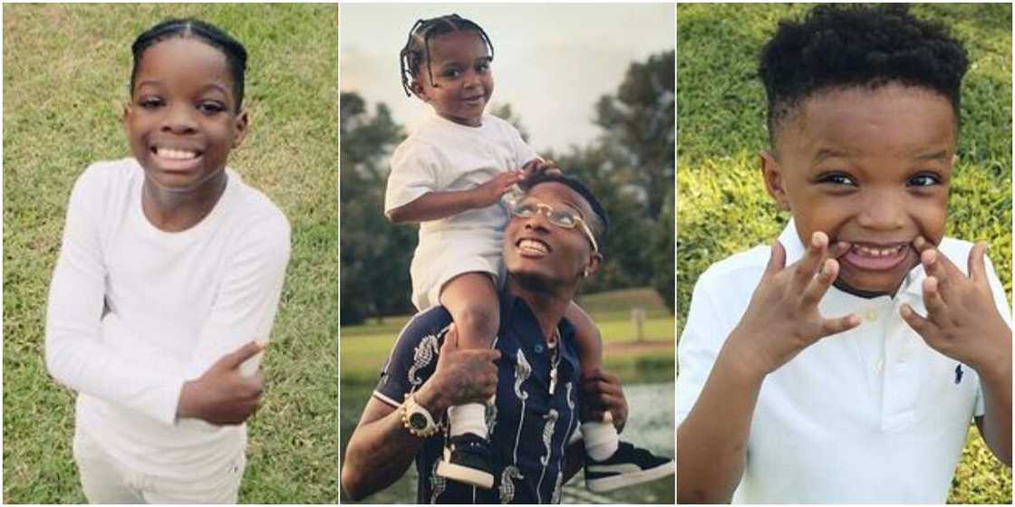 Wizkid and his sons Wizkid and his sons