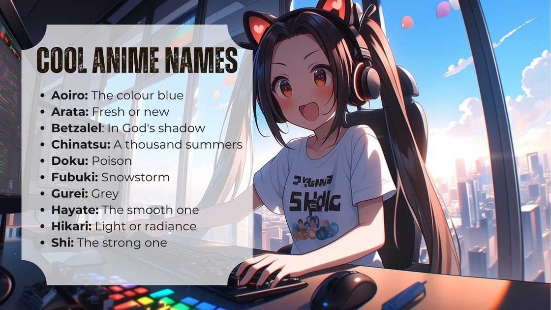cool anime names cool anime names