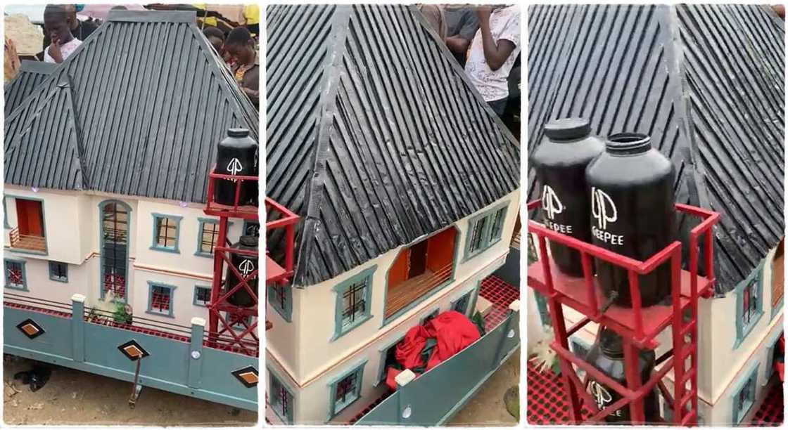 Photos of a prototype of a house built by a Nigerian boy. Photos of a prototype of a house built by a Nigerian boy.