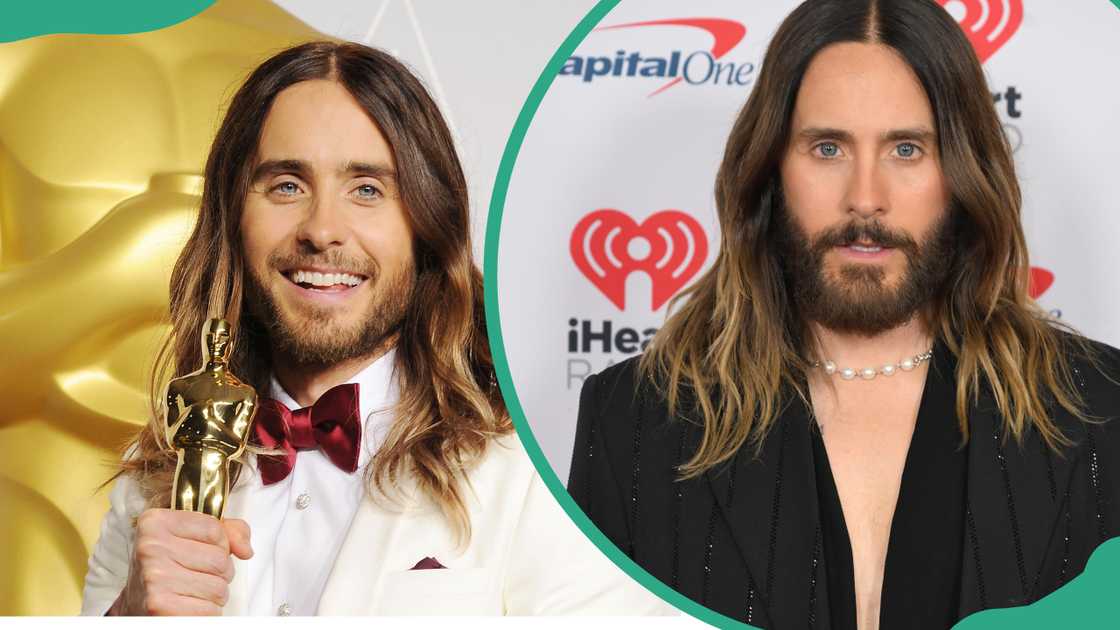 Jared Leto at the 86th Annual Academy Awards (L). The singer at the 2023 Jingle Ball 2023 event in New York City.