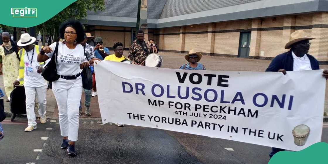 Olusola Oni campaigning for the 2024 UK election Olusola Oni campaigning for the 2024 UK election