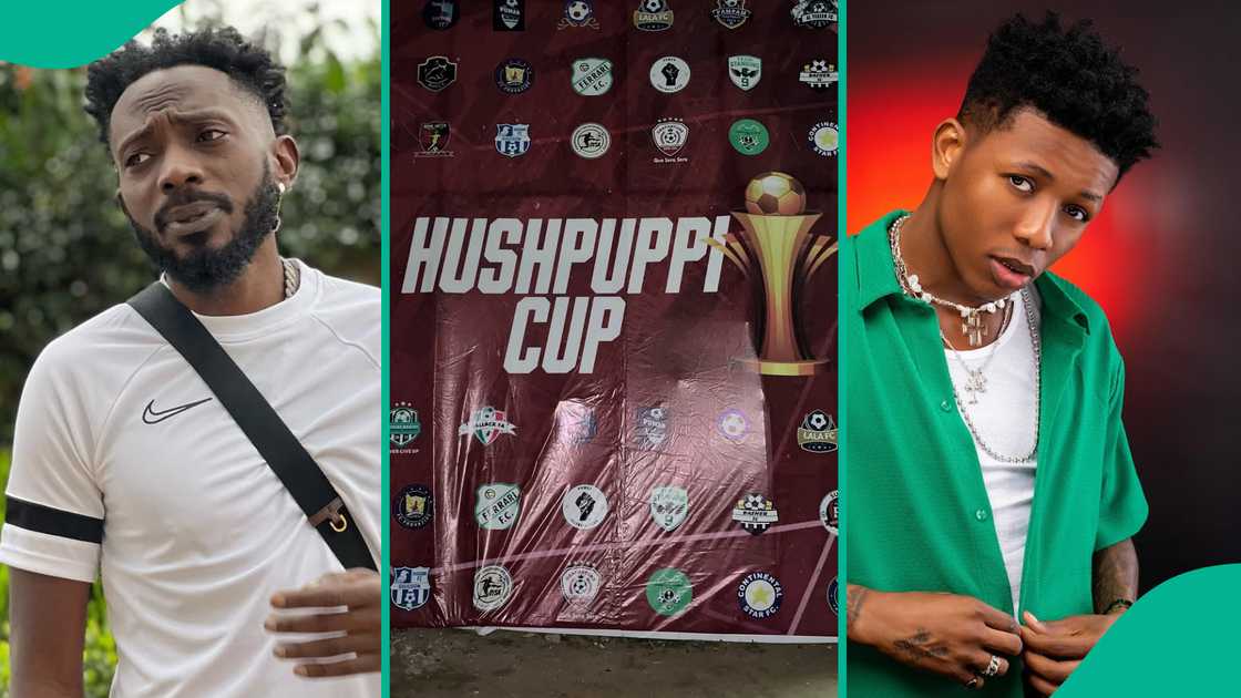 Small Doctor, Mr May D sing at Hushpuppi Cup opening ceremony. Small Doctor, Mr May D sing at Hushpuppi Cup opening ceremony.