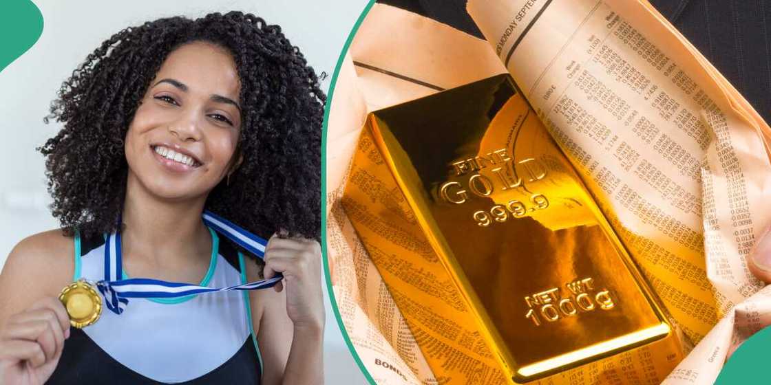 Photo of gold lady Photo of gold lady