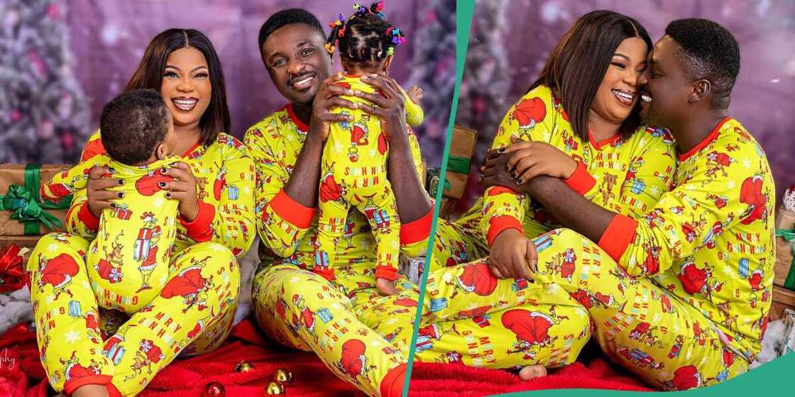 Adeniyi Johnson's family Christmas portrait trends