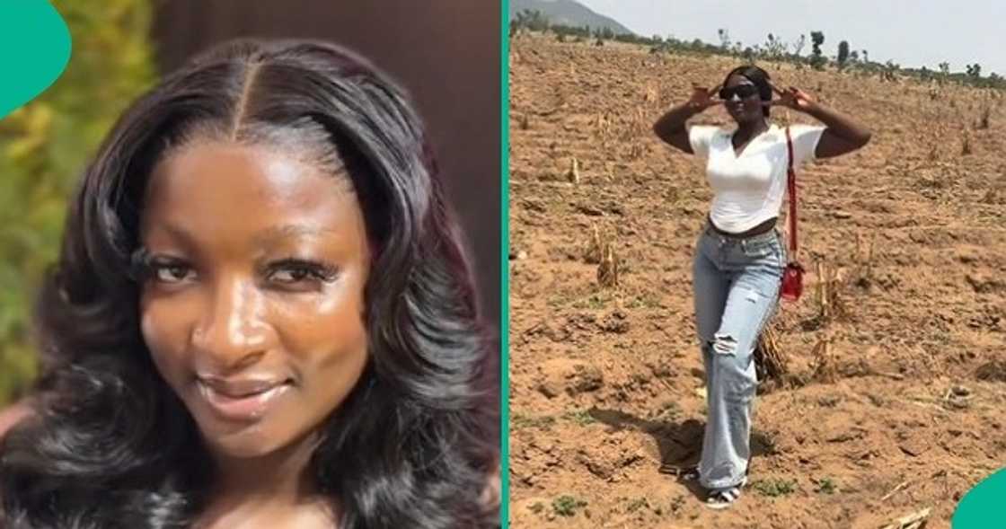 Congratulations pour in as lady shows off large land she acquired. Congratulations pour in as lady shows off large land she acquired.