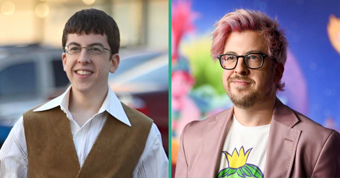 Christopher Mintz walks into a scene from Superbad and on the red carpet of the Trolls screen Christopher Mintz walks into a scene from Superbad and on the red carpet of the Trolls screen