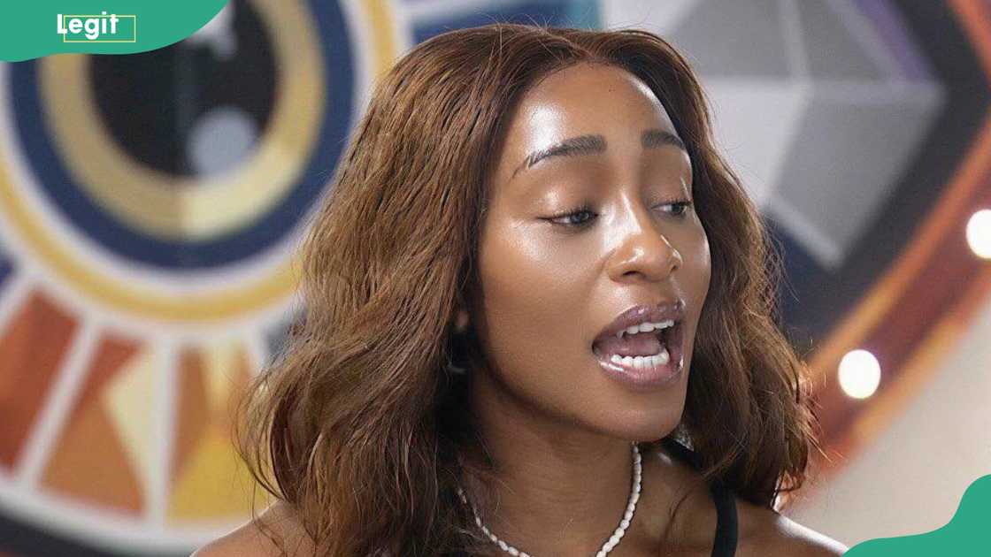 Sheba captured in a candid BBNaija moment