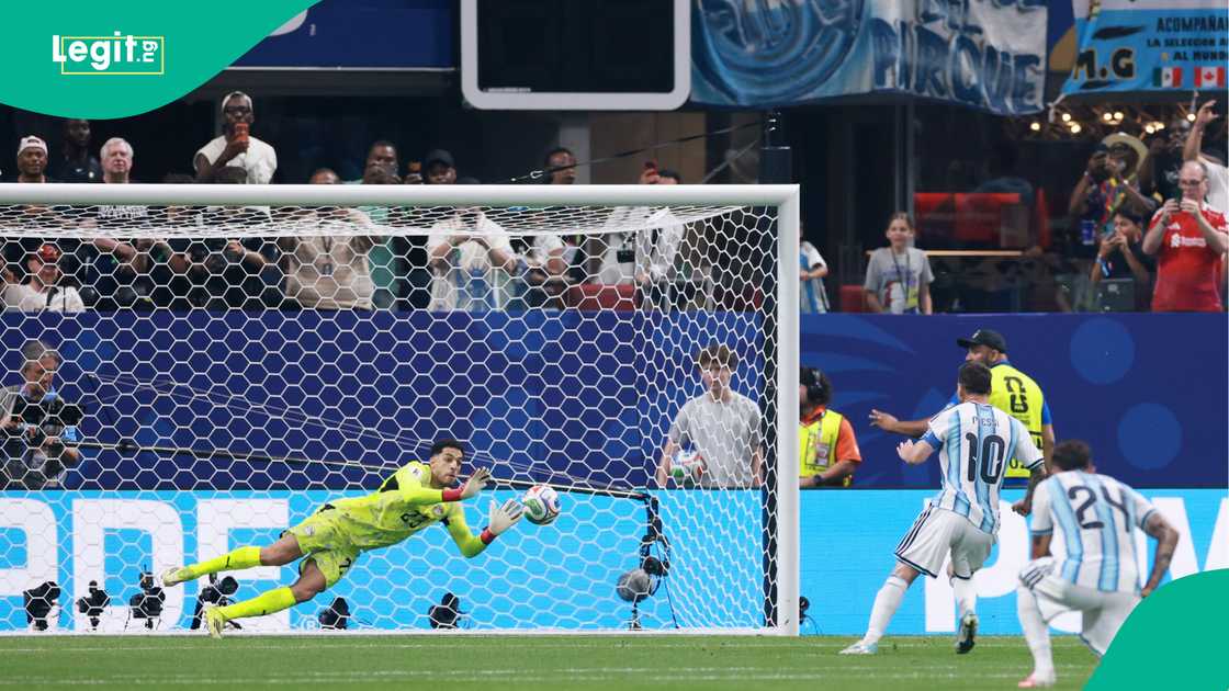 Egypt's Mostafa Shoubir saves a penalty by Lionel Messi during the FIFA World Cup 2026 Round of 16 match between Argentina and Egypt. Photo by Elsa Egypt's Mostafa Shoubir saves a penalty by Lionel Messi during the FIFA World Cup 2026 Round of 16 match between Argentina and Egypt. Photo by Elsa