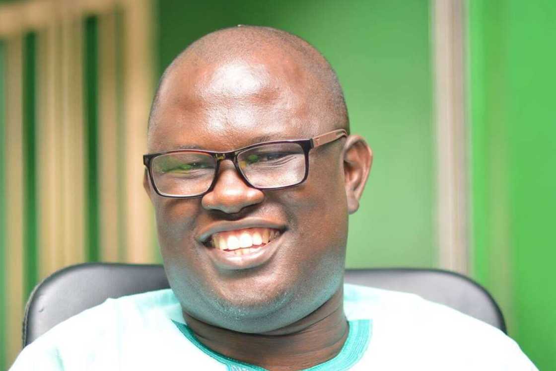 Goke Olaegbe bows as Legit.ng’s Managing Director. Goke Olaegbe bows as Legit.ng’s Managing Director.