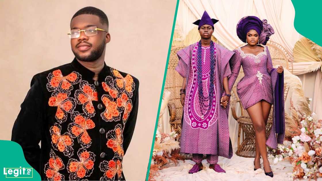 Cute Abiola arrives early for Peller's white wedding and shares the reason behind his presence at the ceremony