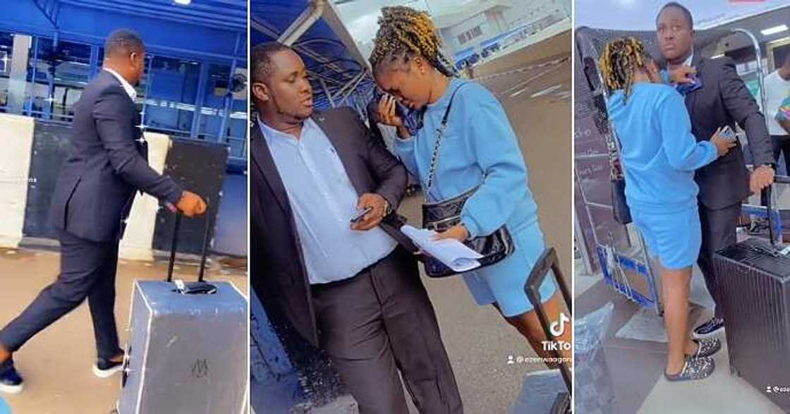 Lady breaks down at airport Lady breaks down at airport