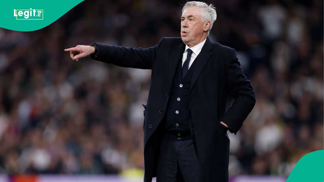 Carlo Ancelotti, Real Madrid, Atletico Madrid, Estadio Santiago Bernabeu, Madrid, Spain, UEFA Champions League. Carlo Ancelotti, Real Madrid, Atletico Madrid, Estadio Santiago Bernabeu, Madrid, Spain, UEFA Champions League.