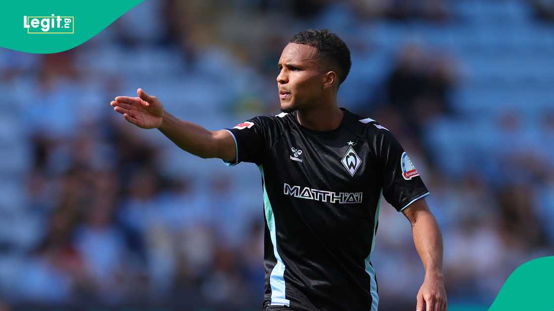 Werder Bremen's Felix Agu is currently playing for the Germany U21 team. Werder Bremen's Felix Agu is currently playing for the Germany U21 team.