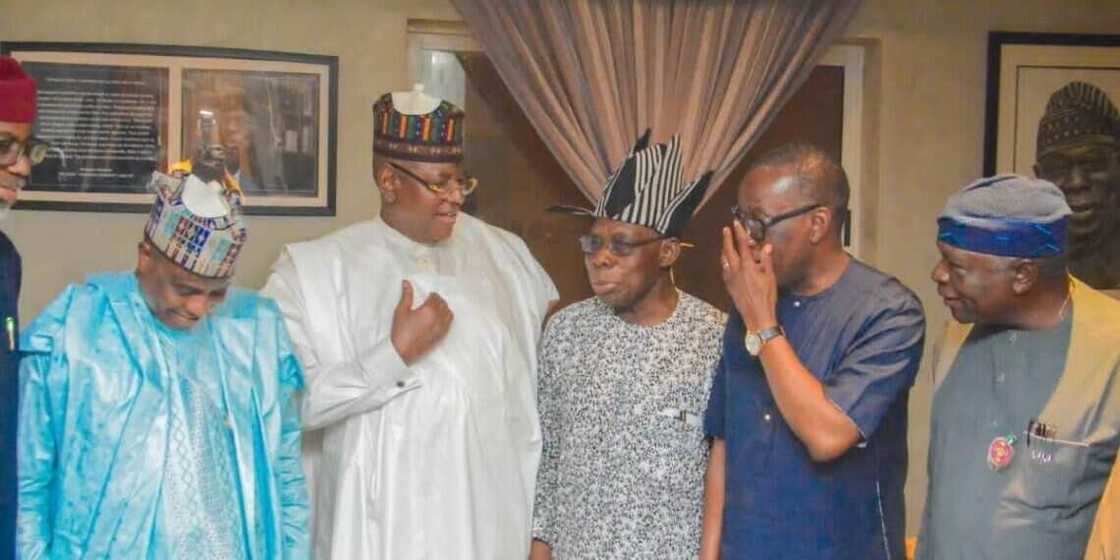 Wakilan PDP a gidan Obasanjo.