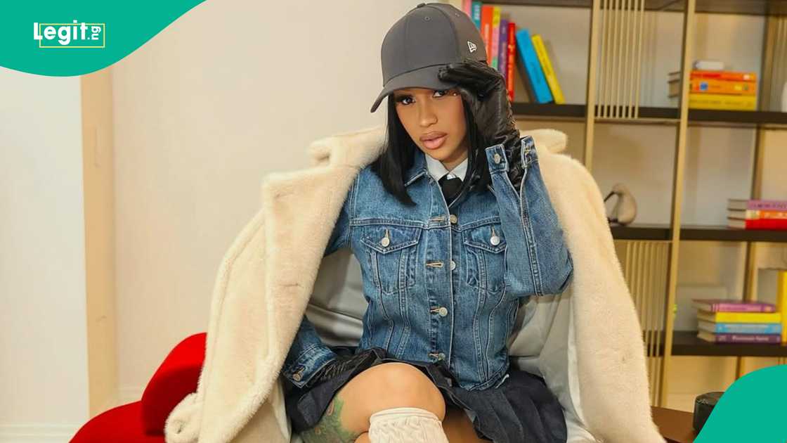 Cardi B seen scrubbing floor at her parents home in Dominican