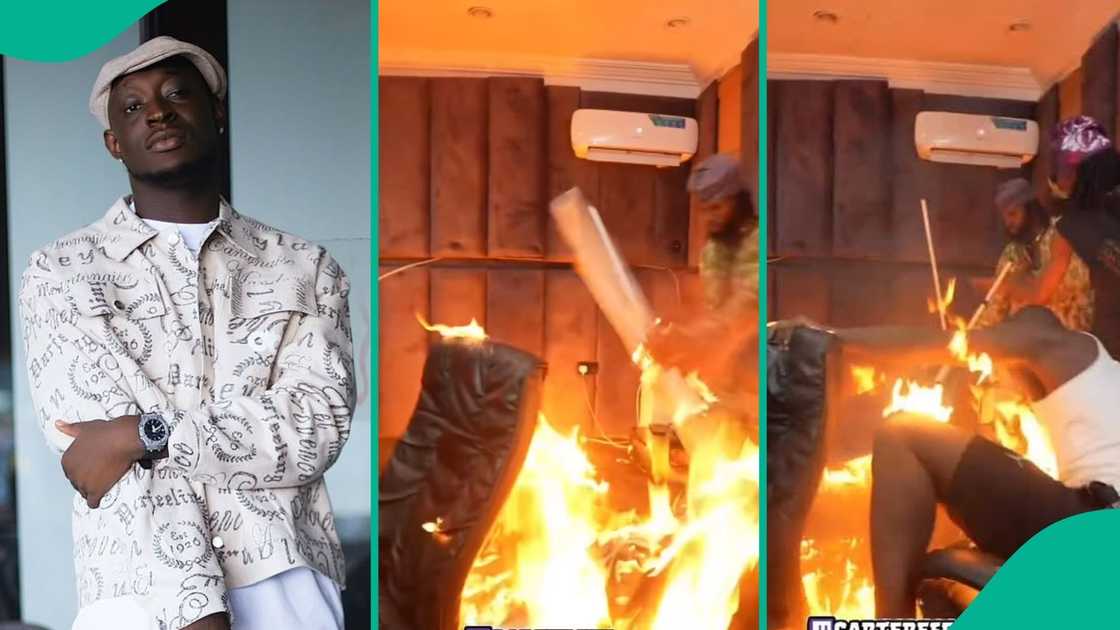 Carter Efe Studio Caught Fire during stunt with magician Carter Efe Studio Caught Fire during stunt with magician