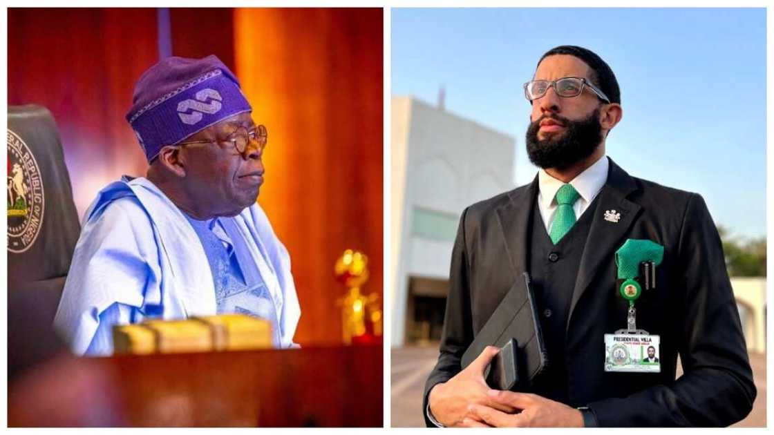 Shugaba Tinubu da sabon mai magana da yawunsa. Shugaba Tinubu da sabon mai magana da yawunsa.