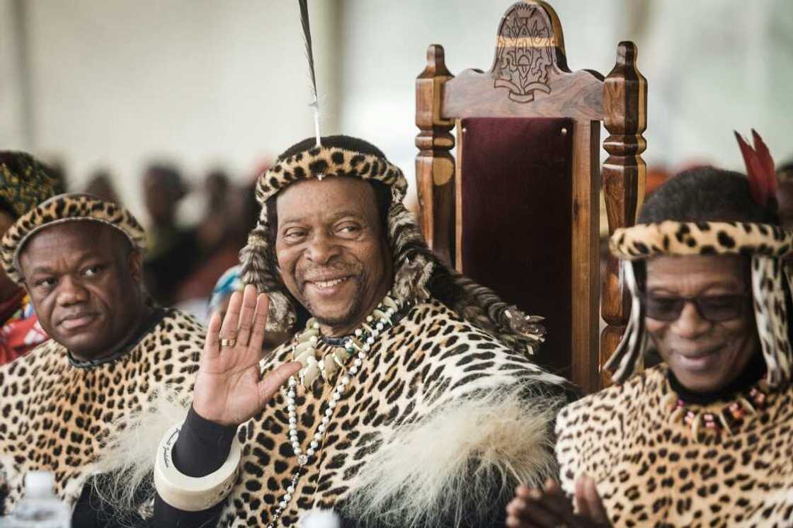 King Goodwill Zwelithini, centre, was one of the world's longest-reigning monarchs -- he died last year after half a century on the throne King Goodwill Zwelithini, centre, was one of the world's longest-reigning monarchs -- he died last year after half a century on the throne