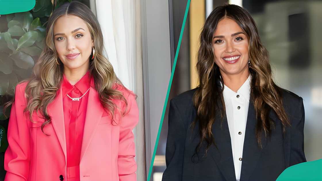 Jessica Alba smiling for the camera Jessica Alba smiling for the camera