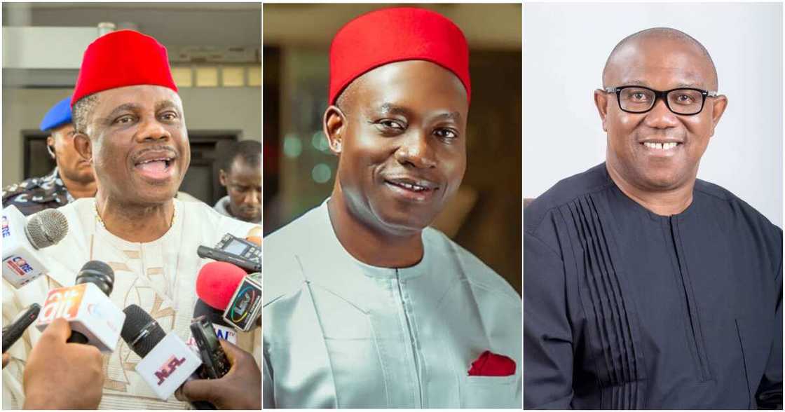 The immediate past governor of Anambra State, Willie Obiano, Peter Obi, Governor Charles Soludo, 1999 The immediate past governor of Anambra State, Willie Obiano, Peter Obi, Governor Charles Soludo, 1999