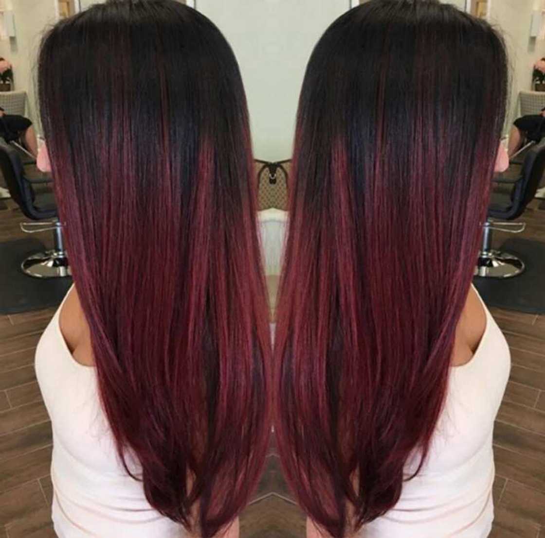 dark red hair