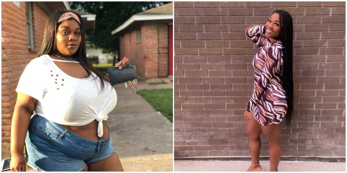 Lady breaks the internet with her amazing body transformation from being plus-sized to slim, shares her secret Lady breaks the internet with her amazing body transformation from being plus-sized to slim, shares her secret