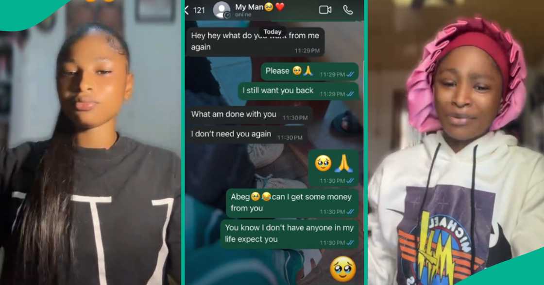 Nigerian lady shares embarrassing reply her ex-boyfriend gave when she begged him for money Nigerian lady shares embarrassing reply her ex-boyfriend gave when she begged him for money