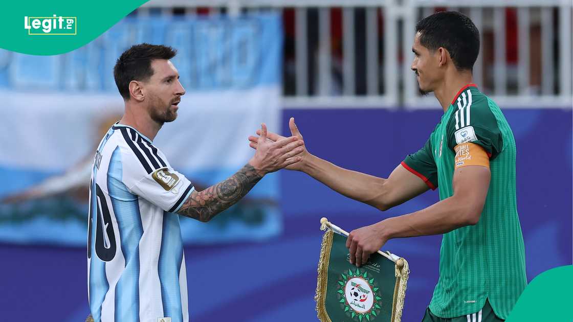 Lionel Messi, Aissa Mandi, Argentina, Algeria, 2026 FIFA World Cup. Lionel Messi, Aissa Mandi, Argentina, Algeria, 2026 FIFA World Cup.