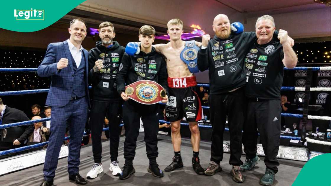 Colin Cairney with his team after winning the Commonwealth International title in May 2026. Photo by Kynoch Boxing Colin Cairney with his team after winning the Commonwealth International title in May 2026. Photo by Kynoch Boxing