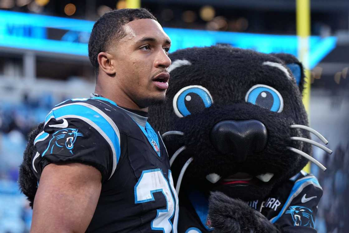 Chuba Hubbard at Bank of America Stadium in Charlotte, North Carolina Chuba Hubbard at Bank of America Stadium in Charlotte, North Carolina