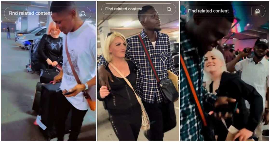 Nigerian man, young-looking Oyinbo lady Nigerian man, young-looking Oyinbo lady