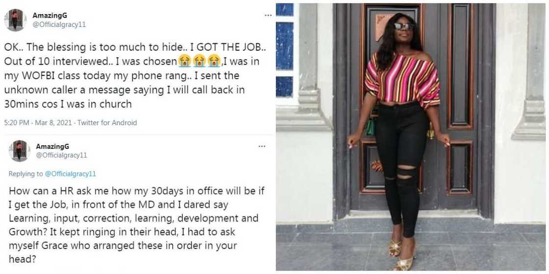 Nigerian lady celebrates as she gets two jobs, accommodation on the same day, social media reacts Nigerian lady celebrates as she gets two jobs, accommodation on the same day, social media reacts