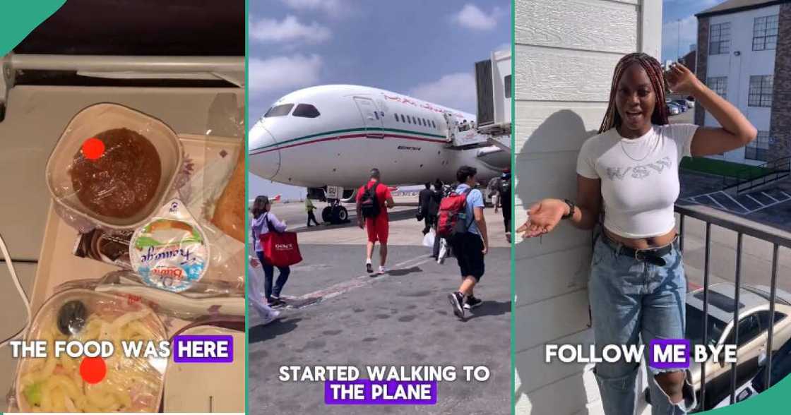 Video as lady relocates to America, shares video as she flies aeroplane for the first time Video as lady relocates to America, shares video as she flies aeroplane for the first time