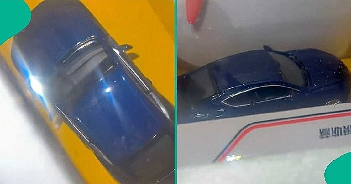 Man sends toy car to office of lady who requested for real motor after 2 days of 'talking stage'. Man sends toy car to office of lady who requested for real motor after 2 days of 'talking stage'.