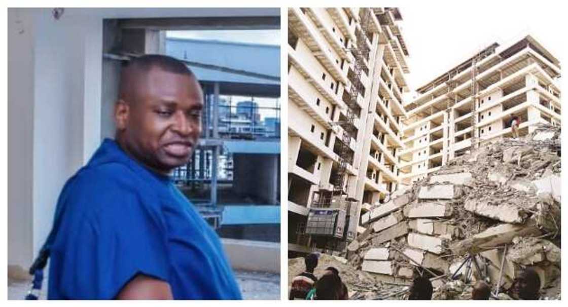Femi Osibona and the collapsed Ikoyi building Femi Osibona and the collapsed Ikoyi building