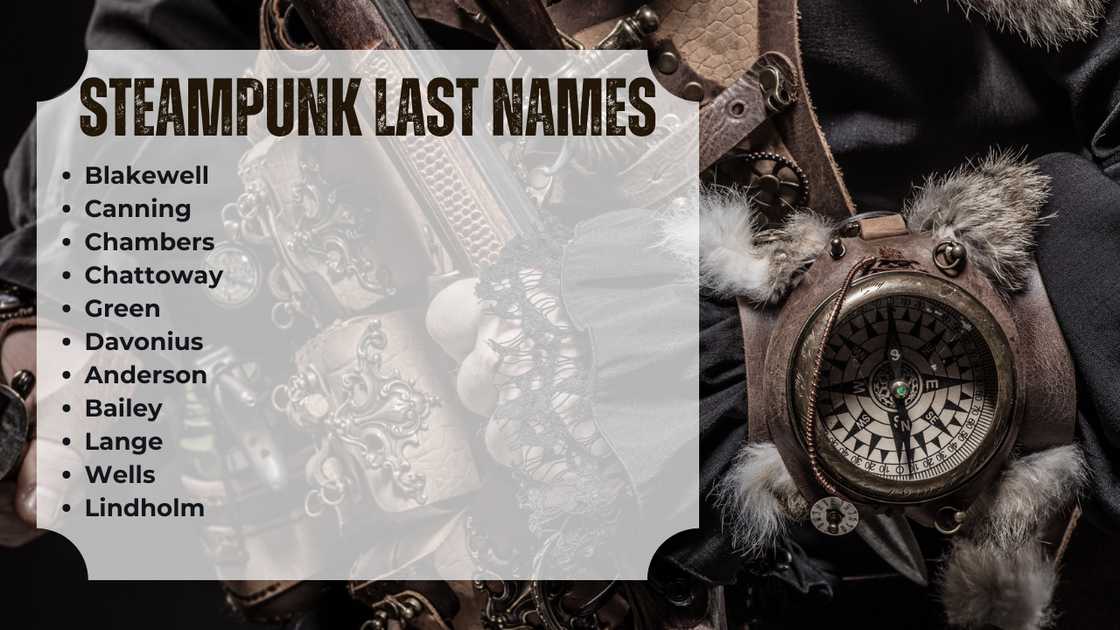 Steampunk last names Steampunk last names