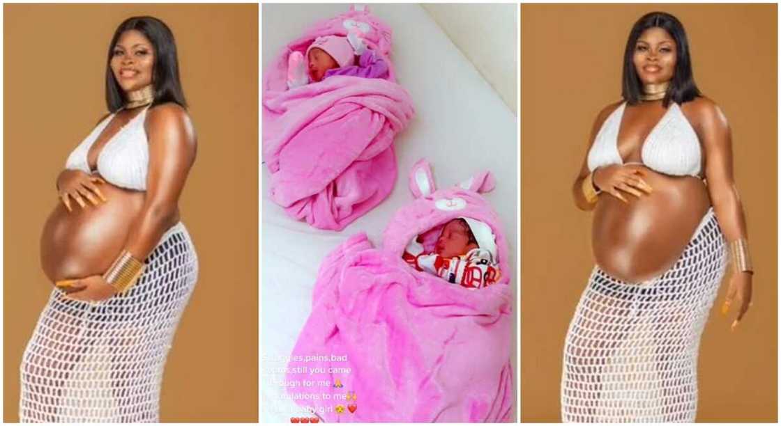 Sandra Love, a Nigerian mum who just gave birth to twin babies. Sandra Love, a Nigerian mum who just gave birth to twin babies.