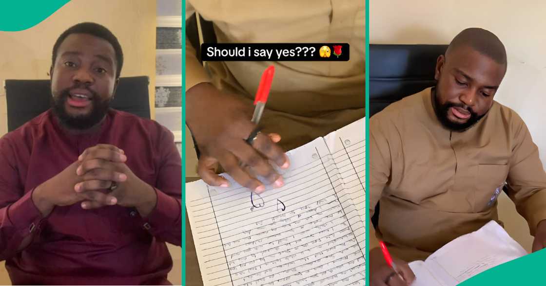 Federal University Oye-Ekiti lecturer thrilled to find love letter while marking student's exam script Federal University Oye-Ekiti lecturer thrilled to find love letter while marking student's exam script